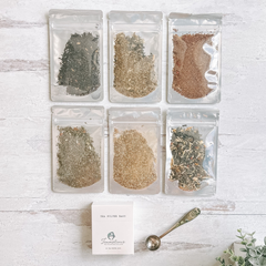 6 pouches flat lay