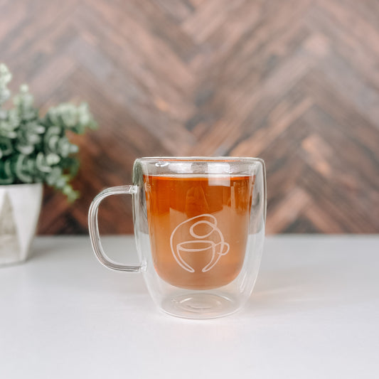 Double Wall Glass Mug (12oz)