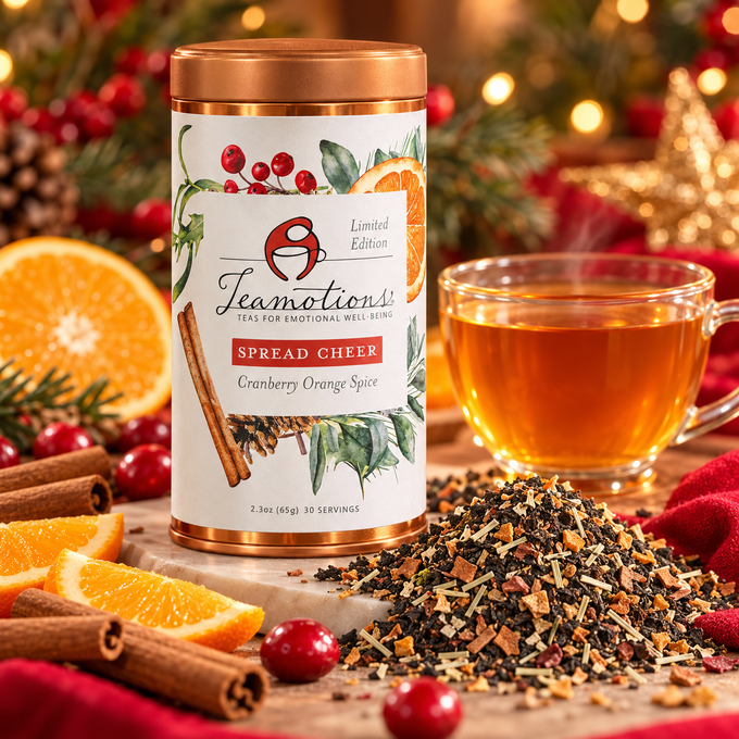 Spread Cheer tin with loose herbs