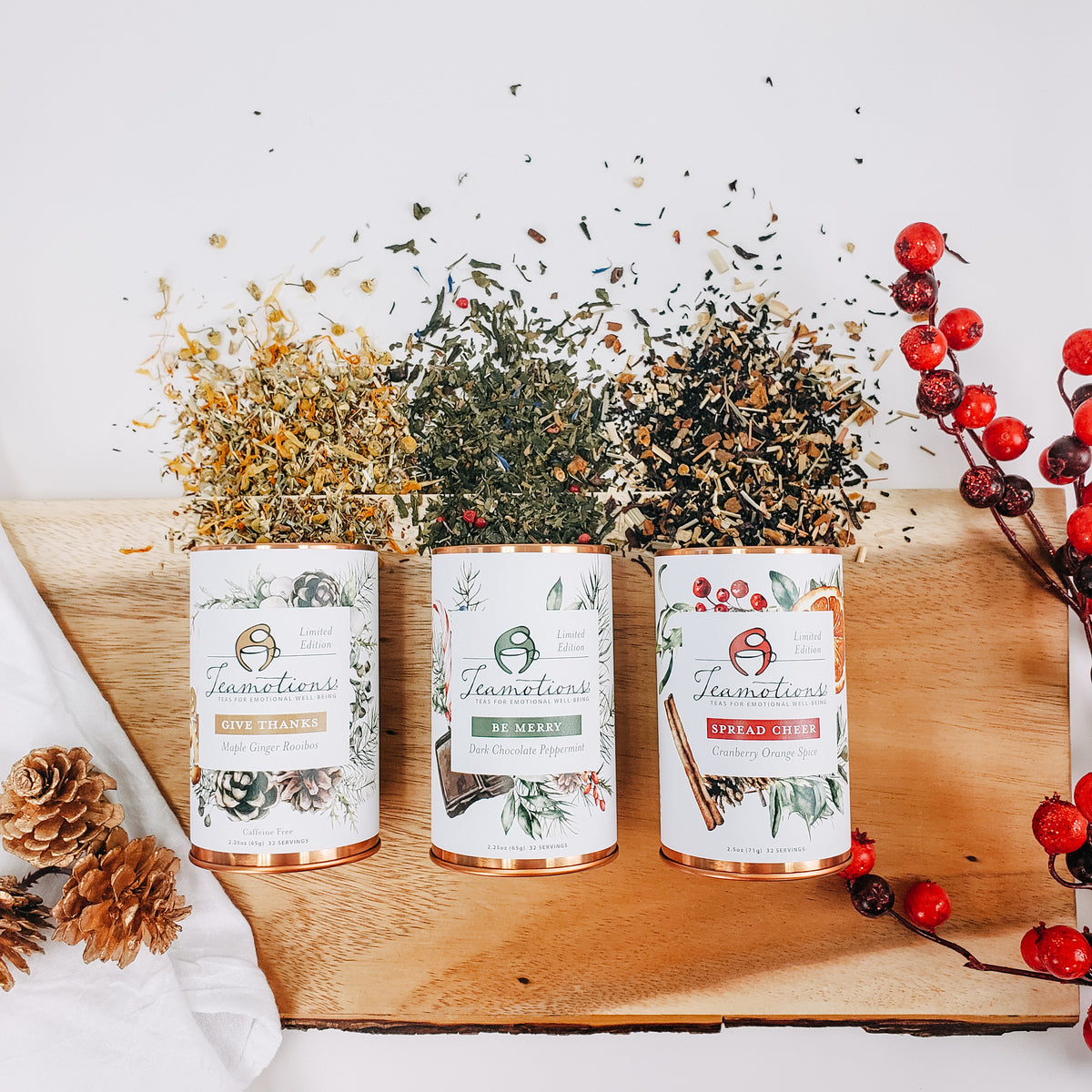 Holiday Tea Trio (+ FREE Gifts: RG Scoop, 90 FYTBs, White Tumbler)