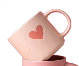 Pink Heart Mug, 14oz