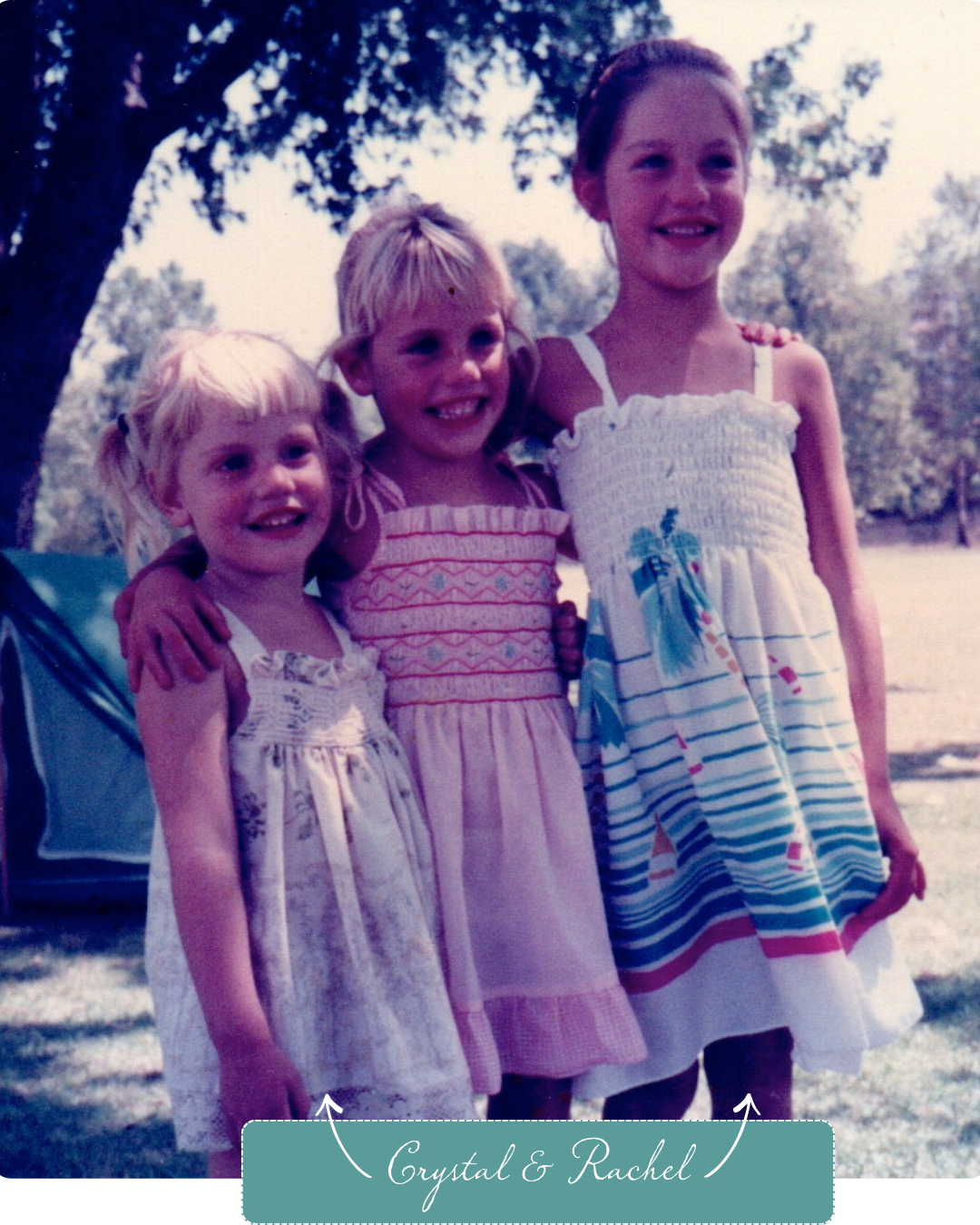 Crystal and Rachel as children